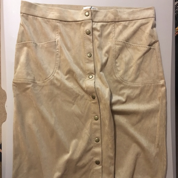 Faux Suede Skirt - Picture 1 of 5